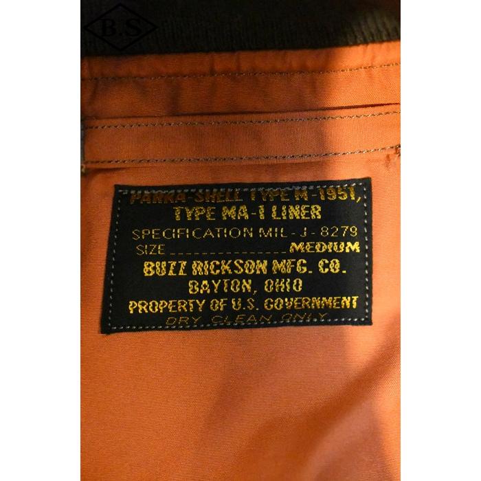 バズリクソンズ BUZZ RICKSON’S アウター BR15333 Type M-51 PARKA WITH MA-1 LINER BUZZ RICKSON'S 30th ANNIVERSARY MODEL SAGE GREENの画像