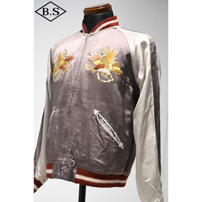 港商商会 KOSHO&CO. スカジャン TT15618-125 Early 1950s Style Acetate Souvenir Jacket  “WHITE DRAGON” × “WHITE DRAGON” BLUEの画像