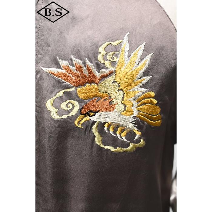港商商会 KOSHO&CO. スカジャン TT15618-125 Early 1950s Style Acetate Souvenir Jacket  “WHITE DRAGON” × “WHITE DRAGON” BLUEの画像