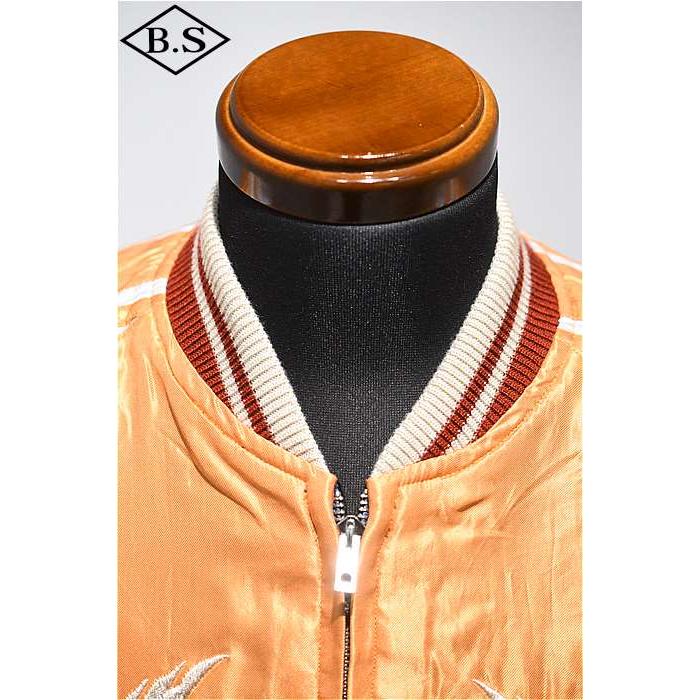 テーラー東洋 TAILOR TOYO スカジャン TT15682-119 Early 1950s Style Acetate Souvenir Jacket “WHITE DRAGON” × “EAGLE” BLACKの画像
