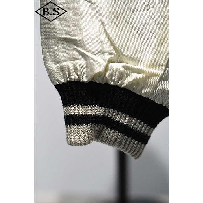 テーラー東洋 TAILOR TOYO スカジャン TT15682-119 Early 1950s Style Acetate Souvenir Jacket “WHITE DRAGON” × “EAGLE” BLACKの画像