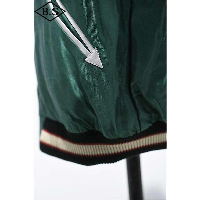 テーラー東洋 TAILOR TOYO スカジャン TT15682-145 Early 1950s Style Acetate Souvenir Jacket “ROARING TIGER” × “JAPAN MAP” GREENの画像