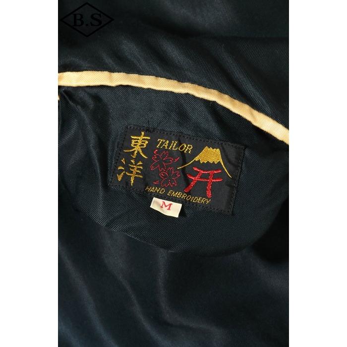 テーラー東洋 TAILOR TOYO スカジャン TT15683-119 Early 1950s Style Acetate Souvenir Jacket “DRAGON HEAD” × “EAGLE” (AGING MODEL) BLACKの画像