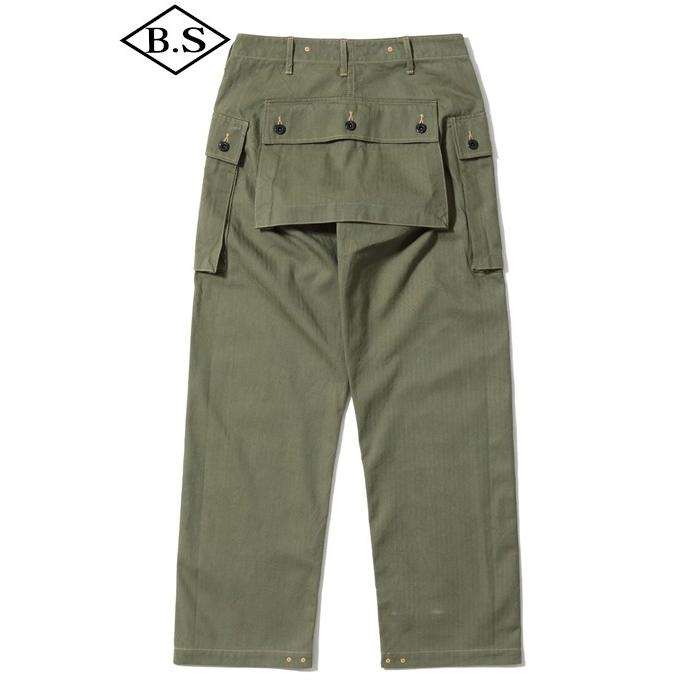 バズリクソンズ BUZZ RICKSON’S パンツ Lot No. BR42501 U.S. MARINE CORPS M-1944 HERRINGBONE PANTS SHORT LENGTH OLIVE_3
