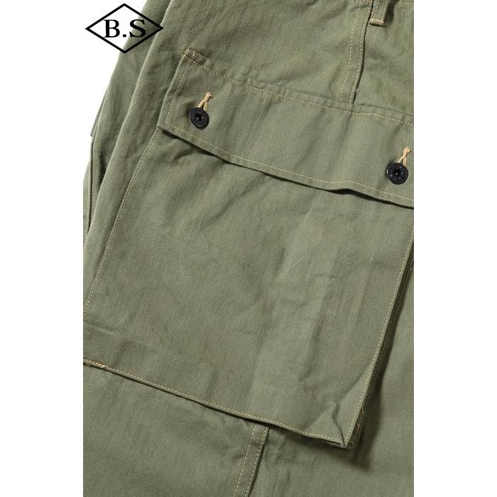 バズリクソンズ BUZZ RICKSON’S パンツ Lot No. BR42501 U.S. MARINE CORPS M-1944 HERRINGBONE PANTS SHORT LENGTH OLIVE_6