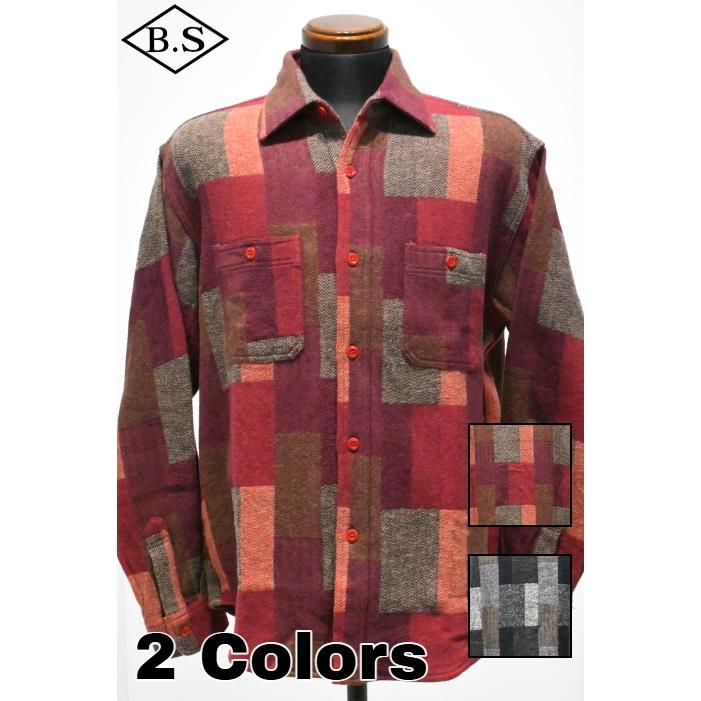 SUGAR CANE シュガーケーン 長袖シャツ SC29590 / RANDOM PATCHWORK