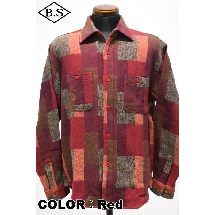 SUGAR CANE シュガーケーン 長袖シャツ SC29590 / RANDOM PATCHWORK