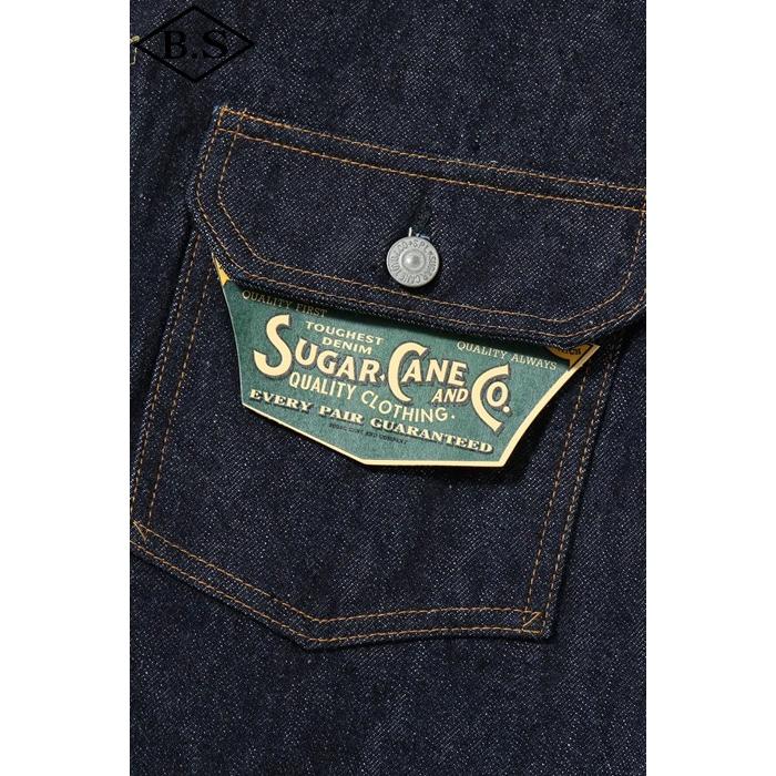 シュガーケーン Sugar Cane デニムジャケットSC11936T 13oz. DENIM BLOUSE 1936 MODEL (T-BACK) INDIGOの画像