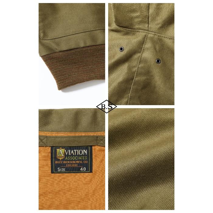 バズリクソンズ BUZZ RICKSON’S アウター BR15767 AVIATION ASSOCIATES JUNGLE CLOTH A-2の画像