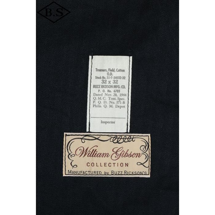 バズリクソンズ BUZZ RICKSON’S パンツ BR42593 WILLIAM GIBSON COLLECTION BLACK M-1943 | BUZZ RICKSON'S | 12