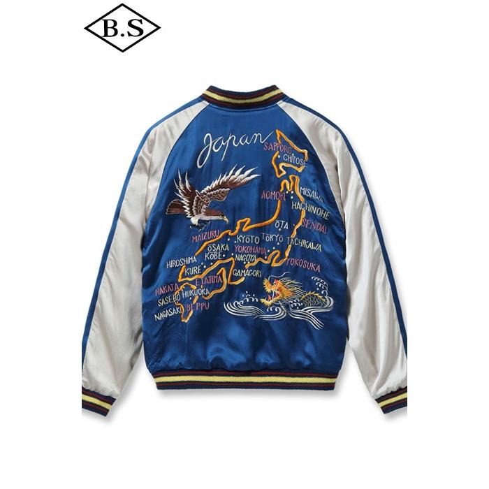 港商商会 KOSHO&CO.  アウター TT15911-159 Late 1940s Style Acetate Souvenir Jacket KOSHO & CO. Special Edition EAGLE & DRAGON × JAPAN MAPの画像