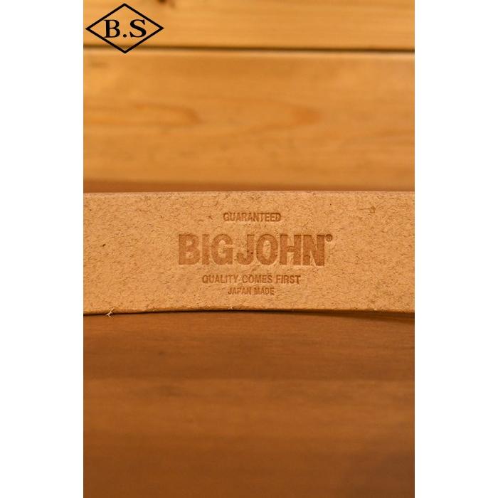 ビッグジョン BIG JOHN ベルト VBLT02 5mm Leather Belt ナチュラル｜barnstormer2｜05