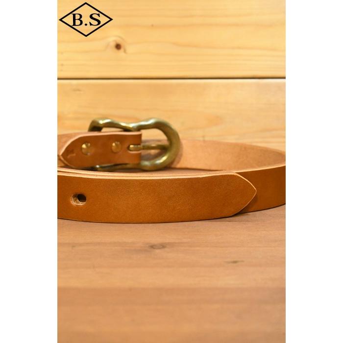 ビッグジョン BIG JOHN ベルト VBLT04 5ミリ厚 細巾 姫路レザー HIMEJI LEATHER ORIGINAL NARROW BELT キャメル_2