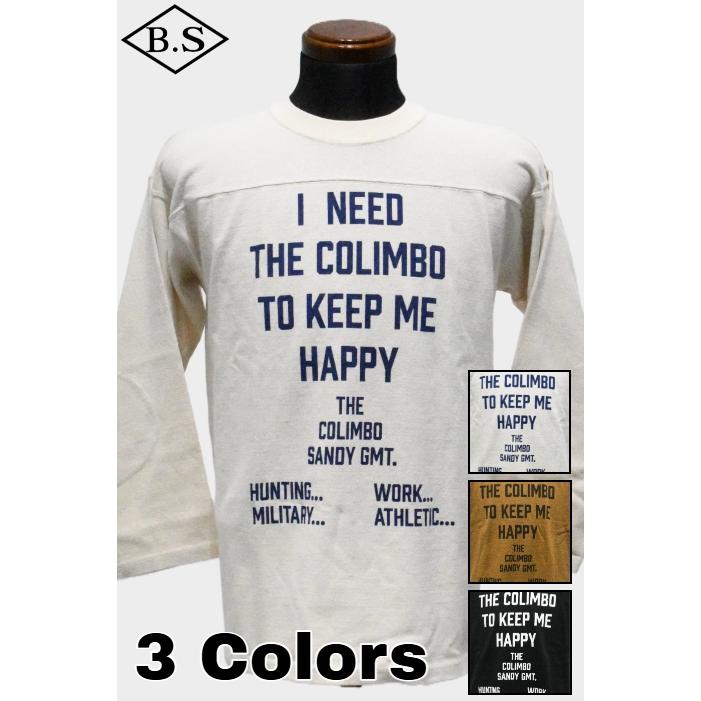 コリンボ COLIMBO 長袖Tシャツ  ZB-0409 Yonkers Football Tee HAPPINESS SLOGAN | コリンボ