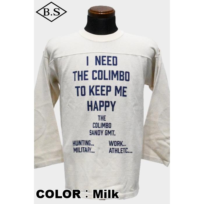 コリンボ COLIMBO 長袖Tシャツ  ZB-0409 Yonkers Football Tee HAPPINESS SLOGAN | コリンボ | 01