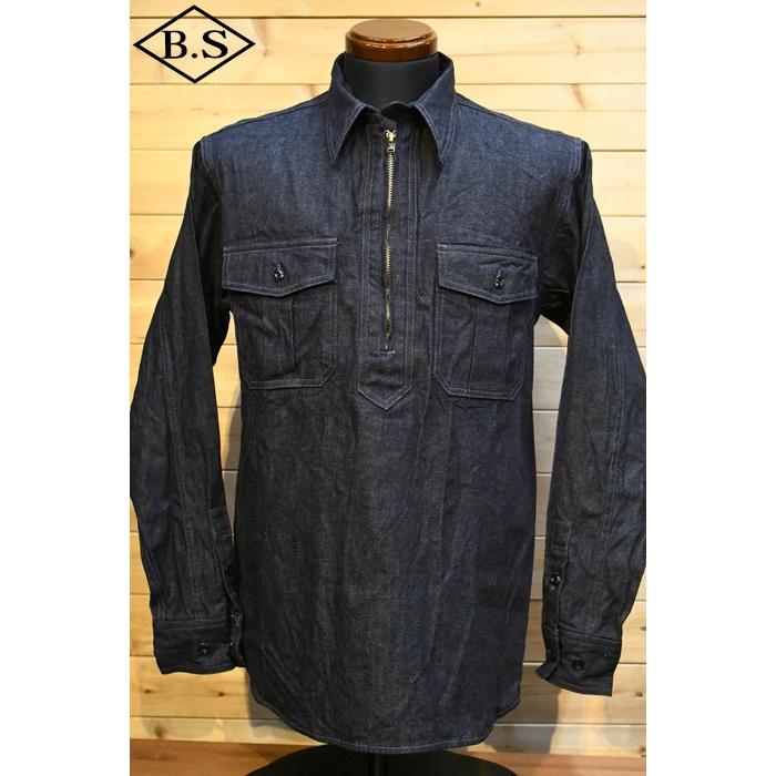 CUSHMAN クッシュマン 長袖シャツ 25582 8oz. DENIM HALF ZIP