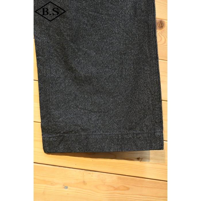 クッシュマン パンツ CUSHMAN 22686 ブラックシャンブレー トラウザーズ BLACK CHAMBRAY TROUSERS WIDE STRAIGHT MIX BLACKの画像