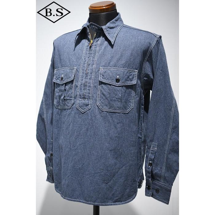 CUSHMAN（クッシュマン） 長袖シャツ CUSHMAN 25594 MIX CHAMBRAY HALF