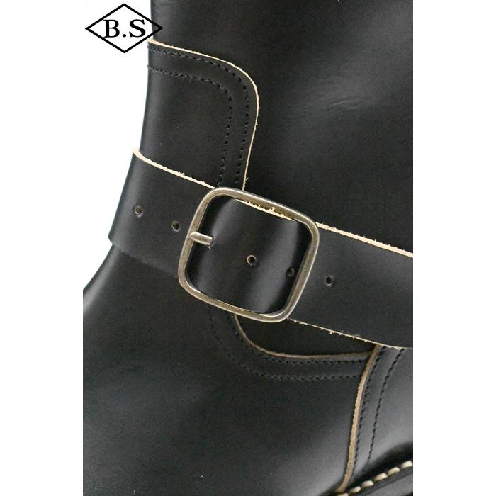 クッシュマン CUSHMAN 29383 GLASS LEATHER ENGINEER BOOTS BLACKの画像