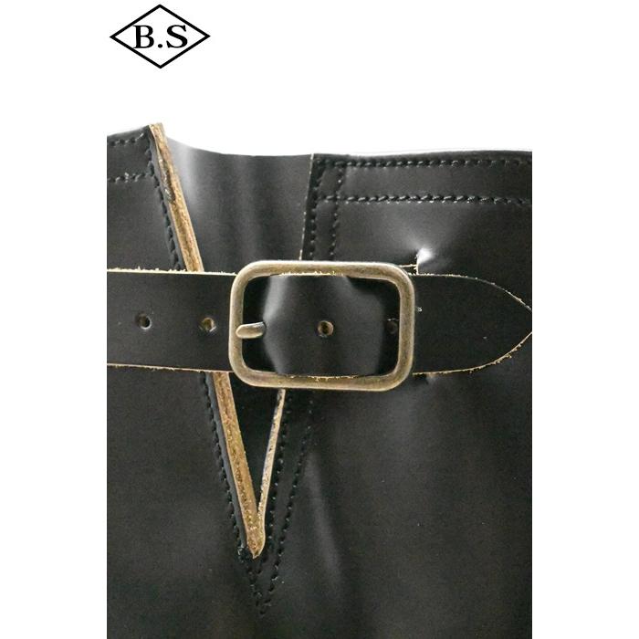 クッシュマン CUSHMAN 29383 GLASS LEATHER ENGINEER BOOTS BLACKの画像