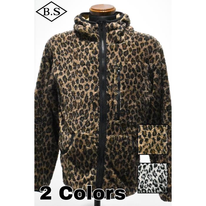 CUSHMAN（クッシュマン） ジップパーカー 66930 LEOPARD FLEECE ZIP