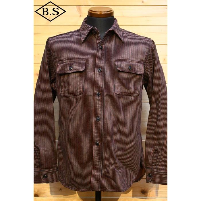 DELUXEWARE（デラックスウエア） 長袖シャツ HV-01 HICKORY NEL SHIRT