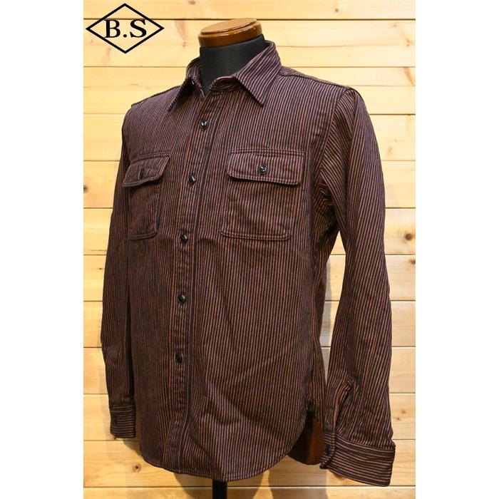 DELUXEWARE（デラックスウエア） 長袖シャツ HV-01 HICKORY NEL SHIRT