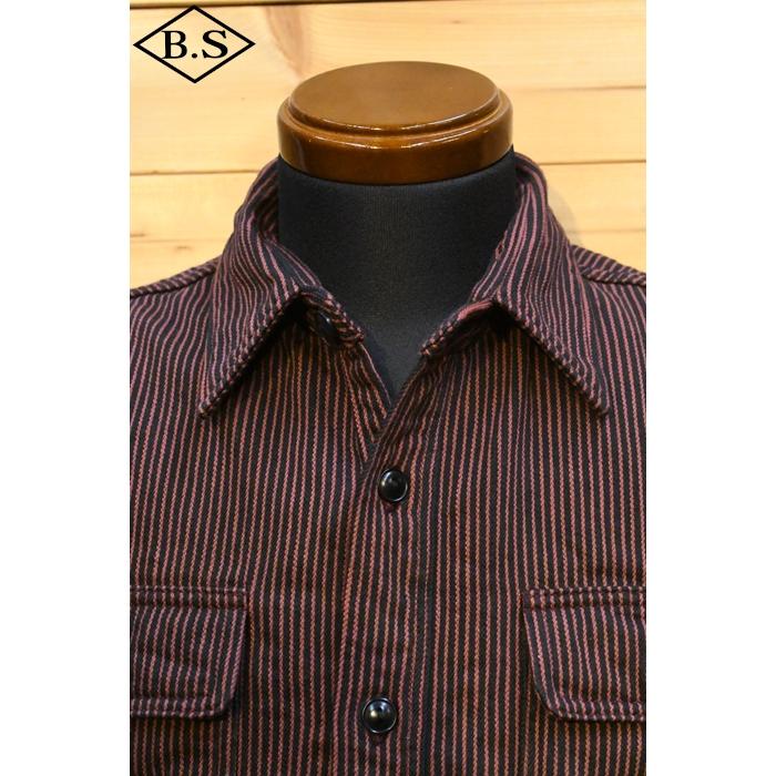 DELUXEWARE（デラックスウエア） 長袖シャツ HV-01 HICKORY NEL SHIRT