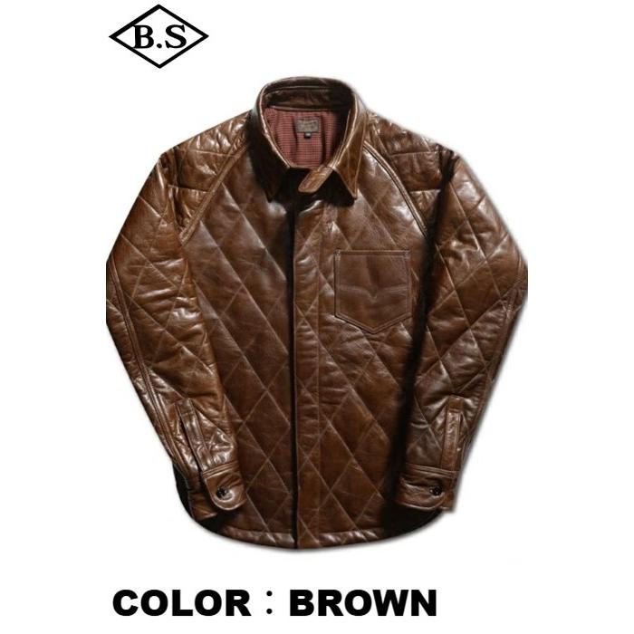 デラックスウエア DELUXEWARE レザージャケット 7648B Quilted Leather Shirtの画像