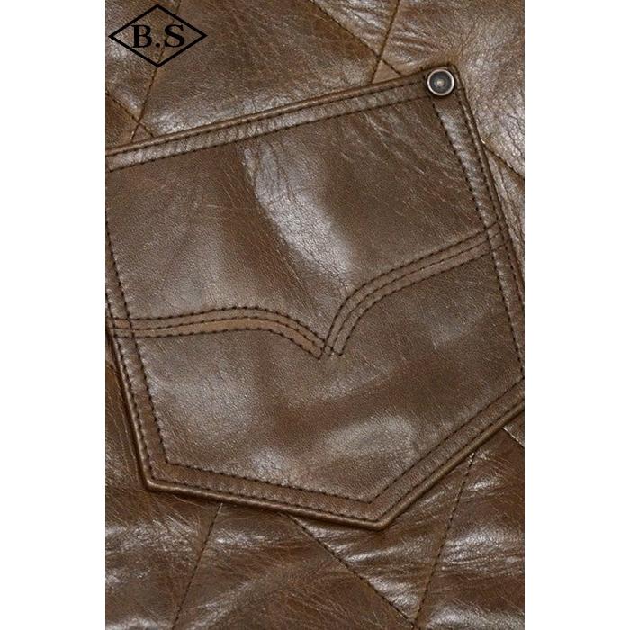 デラックスウエア DELUXEWARE レザージャケット 7648B Quilted Leather Shirtの画像