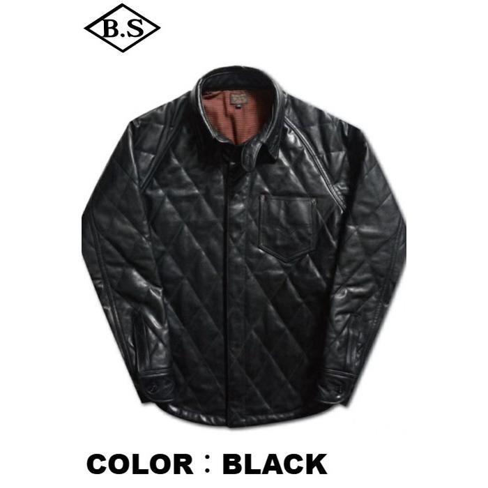 デラックスウエア DELUXEWARE レザージャケット 7648B Quilted Leather Shirtの画像