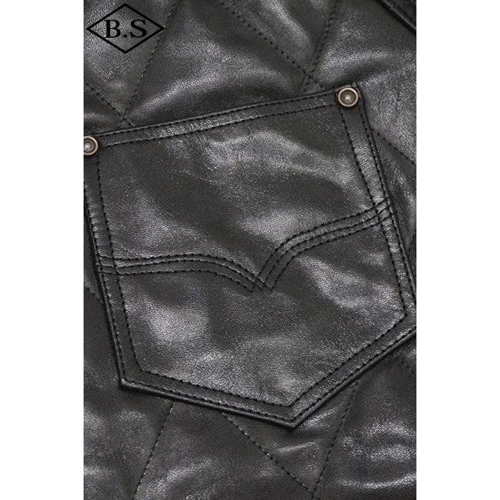 デラックスウエア DELUXEWARE レザージャケット 7648B Quilted Leather Shirtの画像