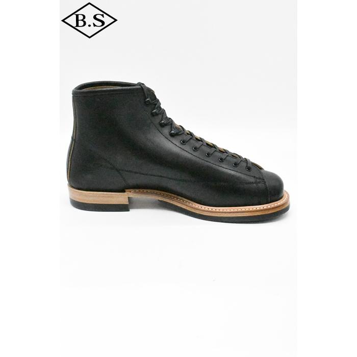 ダッパーズ Dapper's ブーツ LOT1152 Classical Lineman Boots R.BLACK（Brown Base/Horse Butt）の画像
