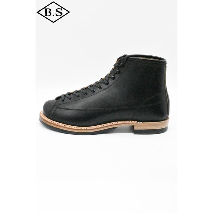 ダッパーズ Dapper's ブーツ LOT1152 Classical Lineman Boots R.BLACK（Brown Base/Horse Butt）の画像
