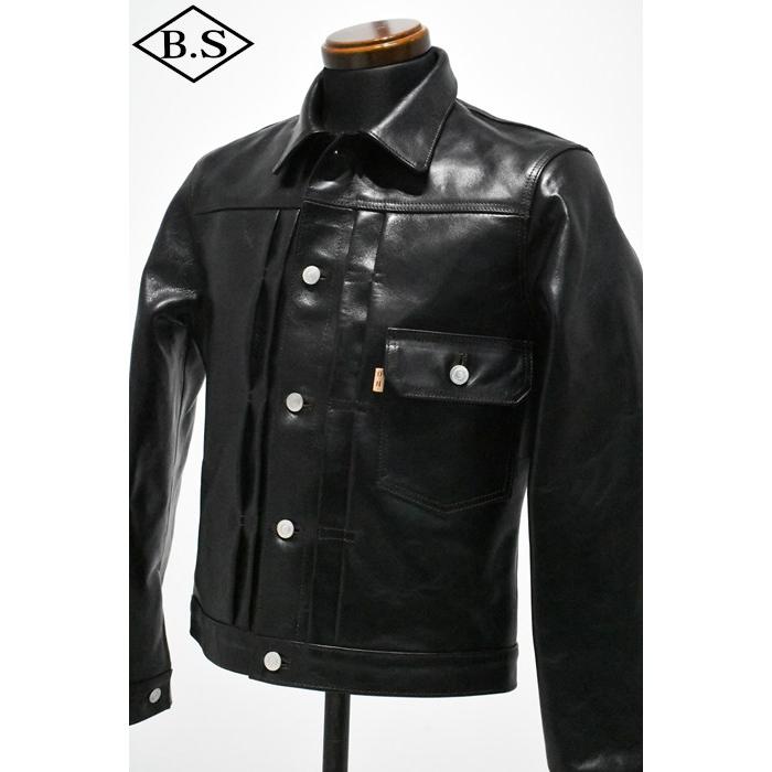 ダブルヘリックス DOUBLE HELIX レザージャケット WM0801 Bulldog 1st Type Gジャン ブランケット付き Blackの画像