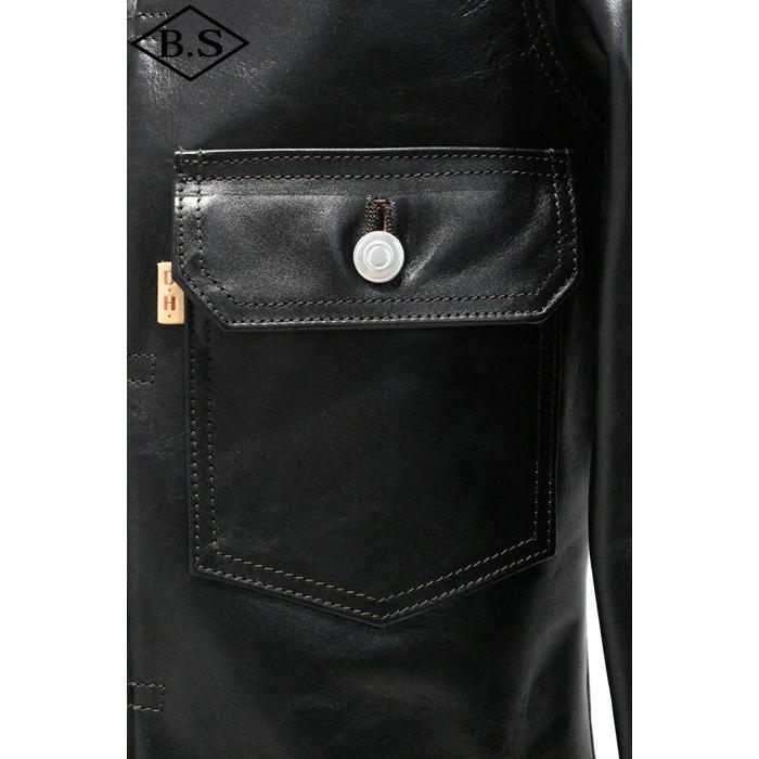 ダブルヘリックス DOUBLE HELIX レザージャケット WM0801 Bulldog 1st Type Gジャン ブランケット付き Blackの画像
