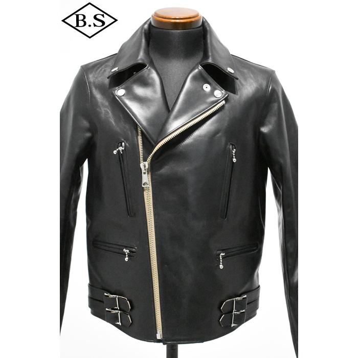ファインクリーク＆コー レザージャケット FINECREEK＆CO ACJK032 Edward Heavy Weight Blackの画像