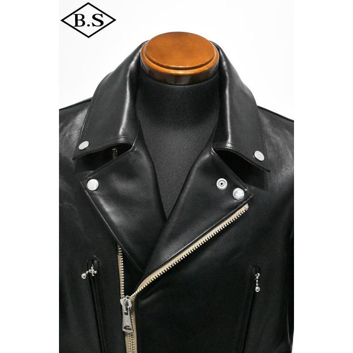 ファインクリーク＆コー レザージャケット FINECREEK＆CO ACJK032 Edward Heavy Weight Blackの画像