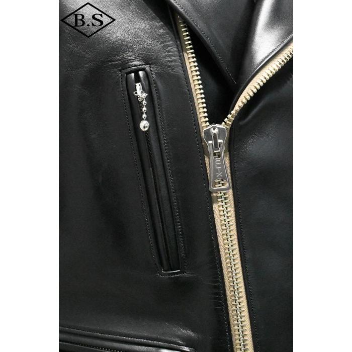 ファインクリーク＆コー レザージャケット FINECREEK＆CO ACJK032 Edward Heavy Weight Blackの画像