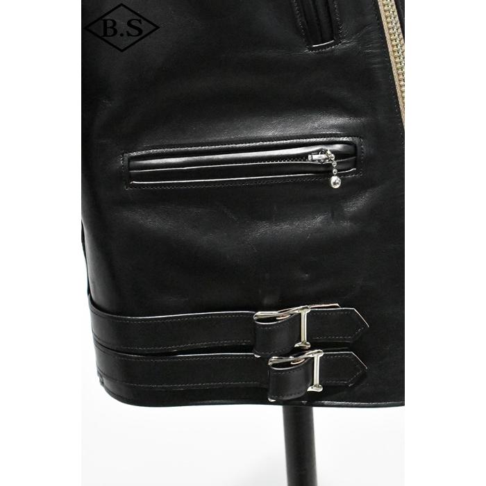 ファインクリーク＆コー レザージャケット FINECREEK＆CO ACJK032 Edward Heavy Weight Blackの画像