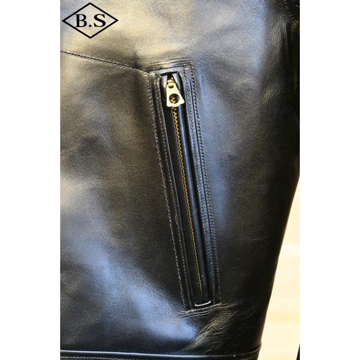 ファインクリーク＆コー FINECREEK＆CO レザージャケット ACJK029 Anderson Black アンダーソンの画像