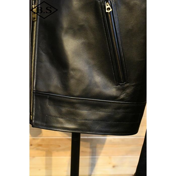 ファインクリーク＆コー FINECREEK＆CO レザージャケット ACJK029 Anderson Black アンダーソンの画像