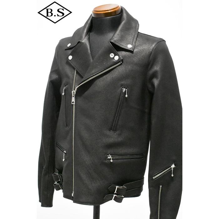 FINE CREEK&CO ファインクリークアンドコー レザージャケット 鹿革 FINE CREEK & CO ACJK026 EDWARD DEER:BLACK | ユニークジーンストア