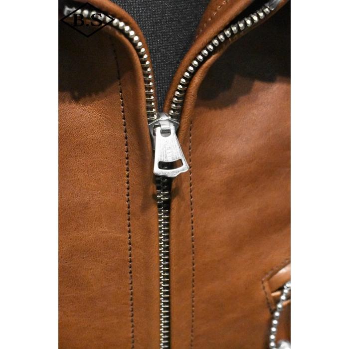 Salvatore Ferragamo◇レザージャケット・ブルゾン/48/羊革/BLK レザー