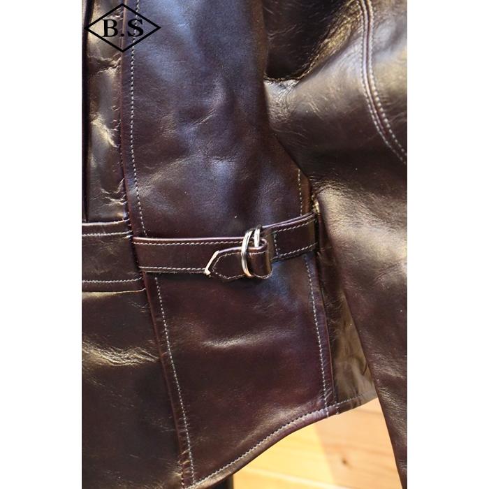 ファインクリーク＆コー レザージャケット FINECREEK＆CO ACJK036 LONG HILL ロングヒル BROWN ブラウンの画像