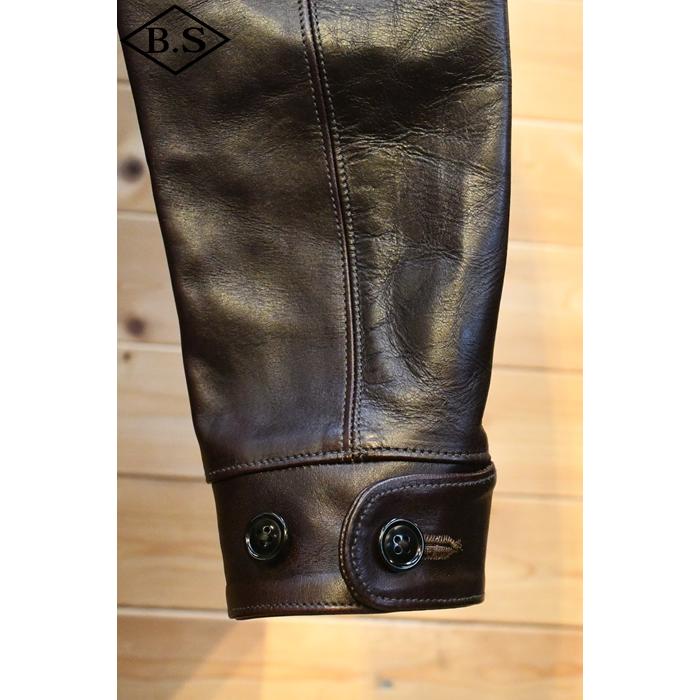 ファインクリーク＆コー レザージャケット FINECREEK＆CO ACJK036 LONG HILL ロングヒル BROWN ブラウンの画像