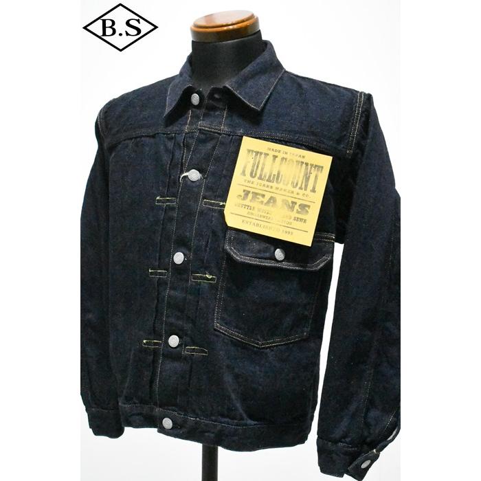 フルカウント FULLCOUNT Gジャン 2107SSW Type 1 Denim Jacket (Super Smooth) (One Wash) ファースト インディゴ ワンウォッシュの画像