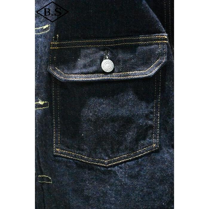 フルカウント FULLCOUNT Gジャン 2107SSW Type 1 Denim Jacket (Super Smooth) (One Wash) ファースト インディゴ ワンウォッシュの画像