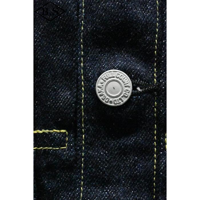 フルカウント FULLCOUNT Gジャン 2107SSW Type 1 Denim Jacket (Super Smooth) (One Wash) ファースト インディゴ ワンウォッシュの画像