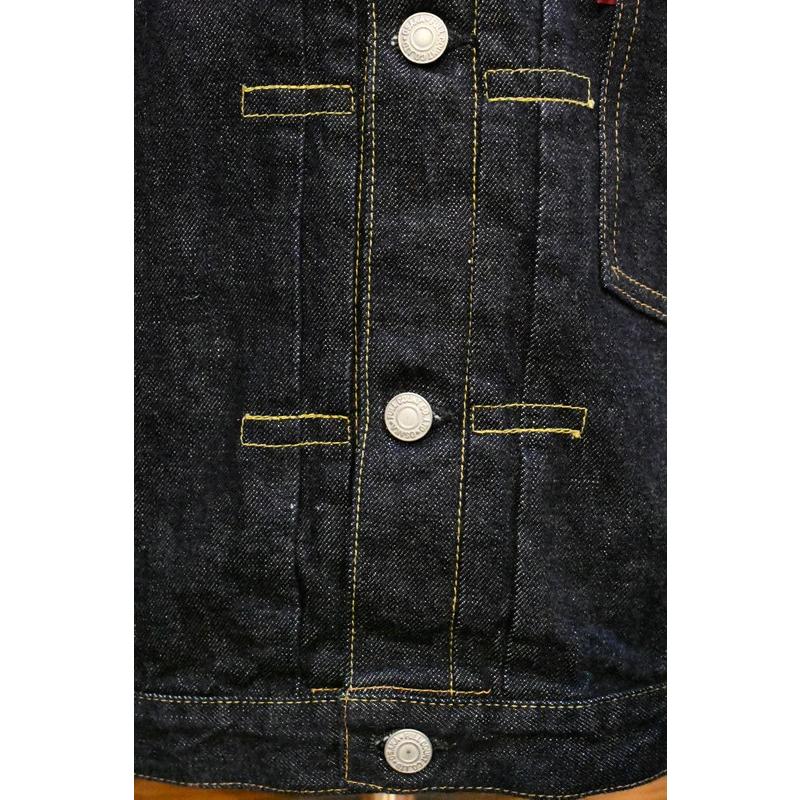 フルカウント FULLCOUNT Gジャン 2107W-20 Type 1 Denim Jacket ファースト タイプデニム ジャケット 13.7OZ インディゴ ワンウォッシュの画像